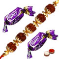 One Rudraksha Rakhi with 2 Chocolates