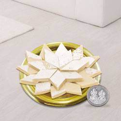 Haldirams Kaju Katli N Gold Plated Thali , Free Coin