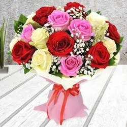 Attractive Colorful Roses Bunch