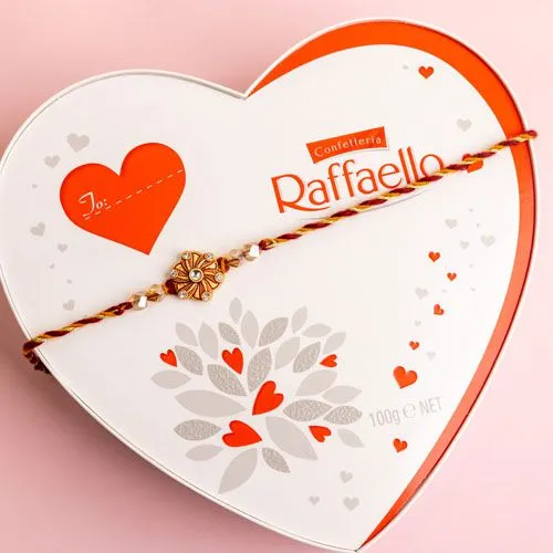 Floral Elegance Rakhi with Raffaello Delight