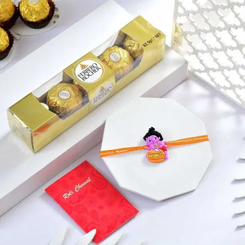 Little Krishna Rakhi with Chocolates