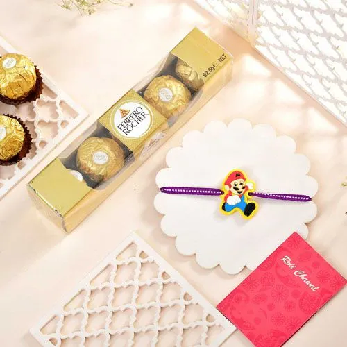 Mario Magic Rakhi & Ferrero Rocher Delight