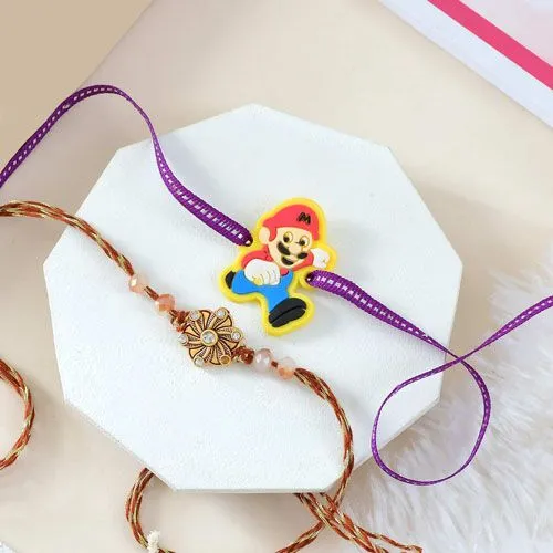 Traditional & Mario Combo Rakhi Set