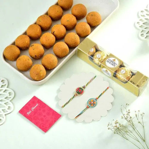 Duo Rakhi Delight with Sweet Treats