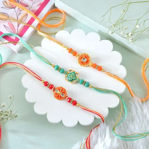 Blossom Trio Rakhi Set