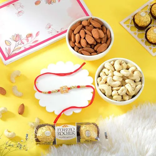 Elegant Rakhi & Sweet Treats Hamper