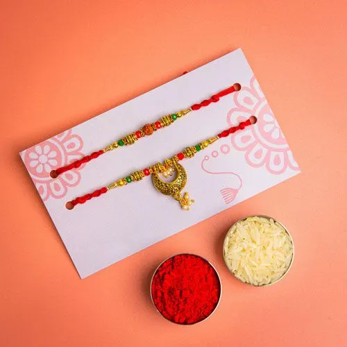 Sacred Rudraksha Sibling Rakhi Set