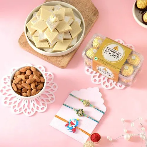 Sibling Love Rakhi Set with Gourmet Treats