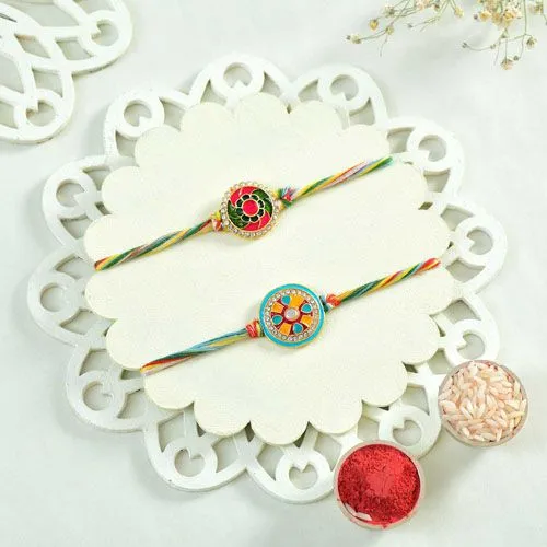 Colorful Rakhi Duo for Your Dashing Brother