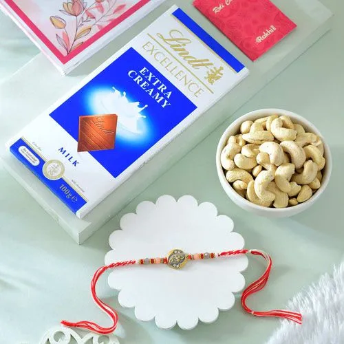 Charming Rakhi with Lindt Chocolates