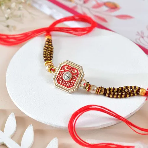 Elegant Square Rakhi for Bhabhi