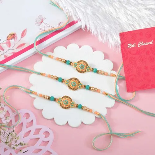 Vibrant Trio Rakhi Set