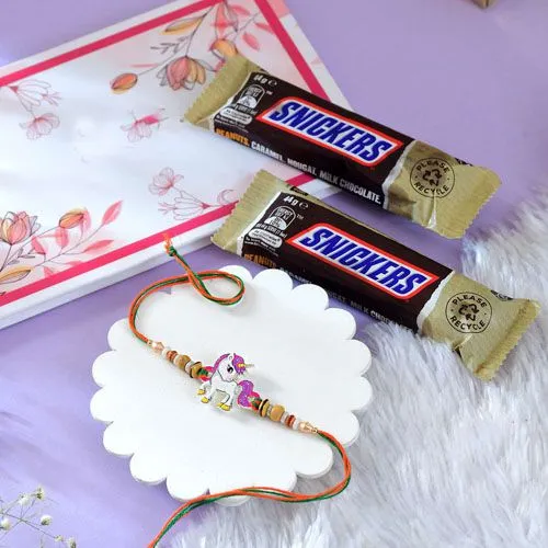 Unicorn Delight Rakhi with Snickers