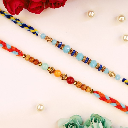 Colored Beads Rakhi Glare