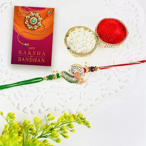 Colorful Peacock Bond Rakhi