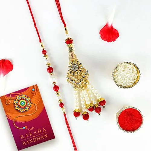 Elegant Rakhi for Bhaiya and Bhabhi