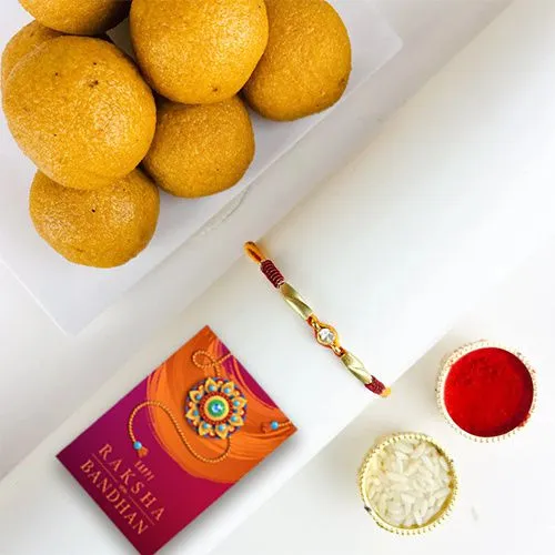 Sweet Bond Rakhi with Homemade Ladoos