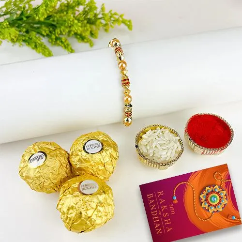 Elegant Rakhi with Ferrero Treats