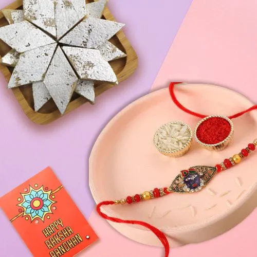 Madhava Rakhi & Kaju Katli