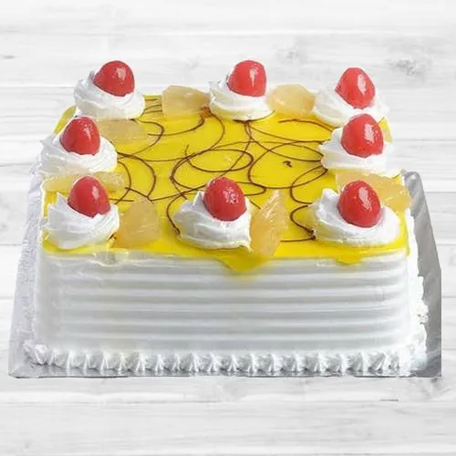 Tasty Eggless Pineapple Cake