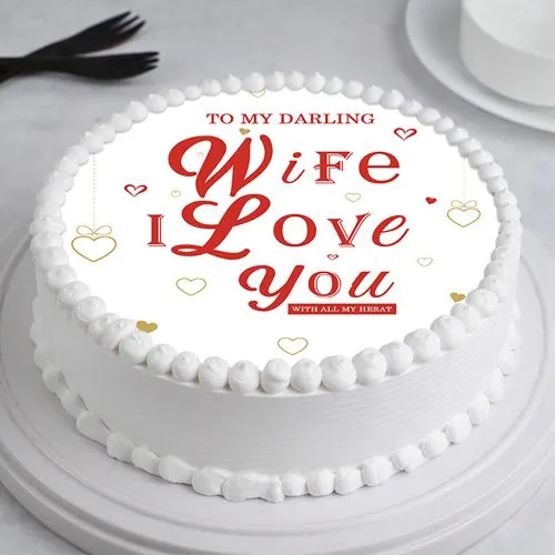 Adoring Darling Wife Cake