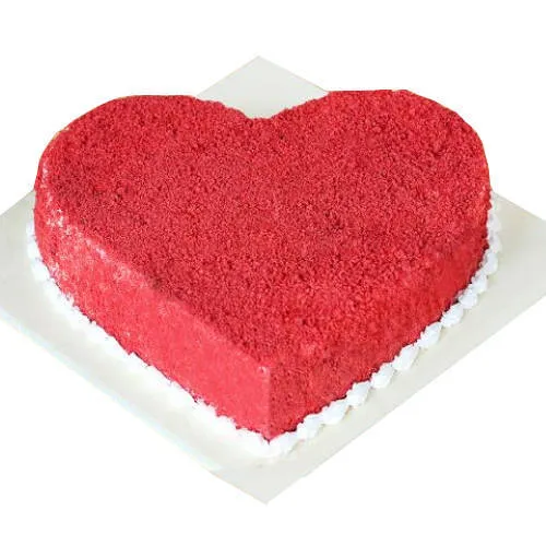 Delicious Heart Shaped Red Velvet Cake