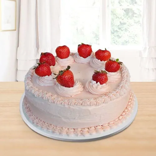 Delicious Strawberry Cake for Birthday
