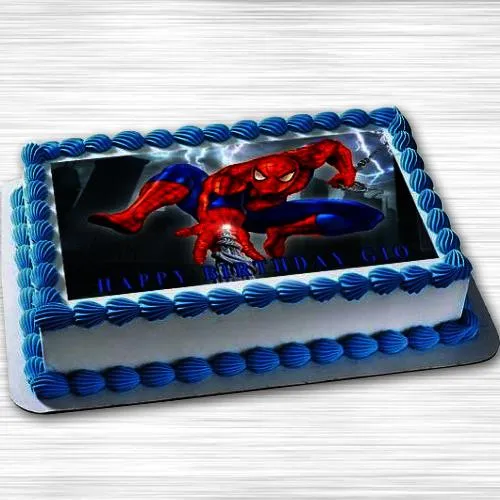 Delicious Spiderman Photo Cake | Free - Same Day Delivery |  IndiaFlowersGifts