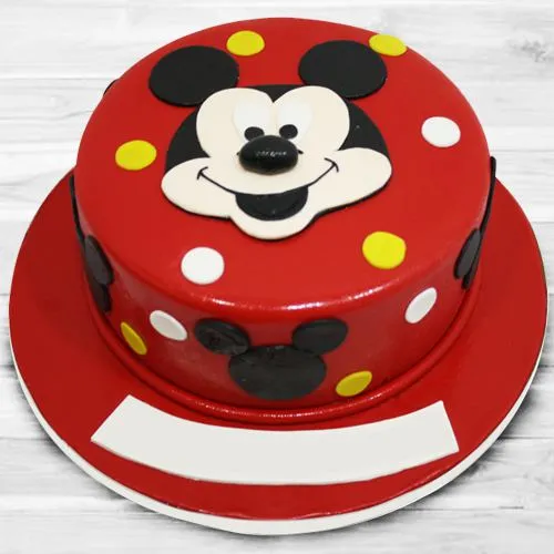 Minimalist Mickey Mouse Cake – Honeypeachsg Bakery