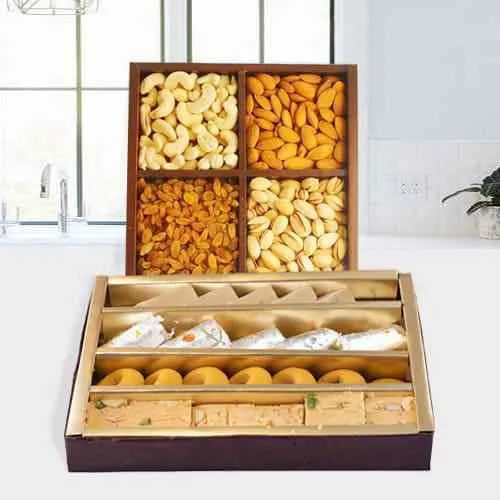 Gift Assorted Sweets with Assorted Dry Fruits Online