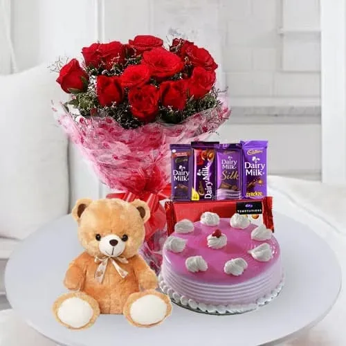 Send 12 Red Roses Bouquet with Mango Dream Cake by Goldilocks to Metro  Manila Philippines