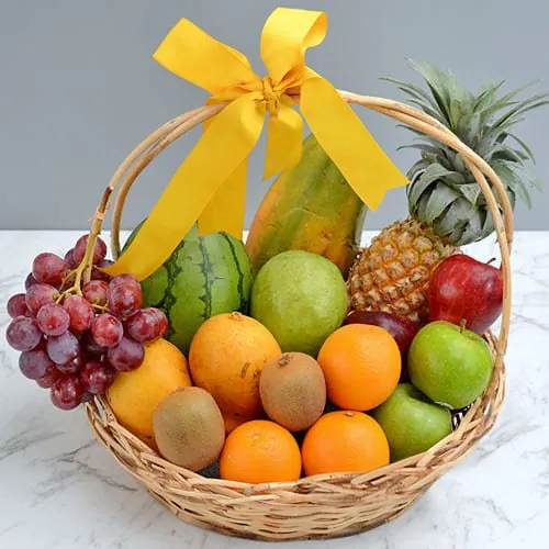 Mouth Watering Fresh Fruits Gift Basket