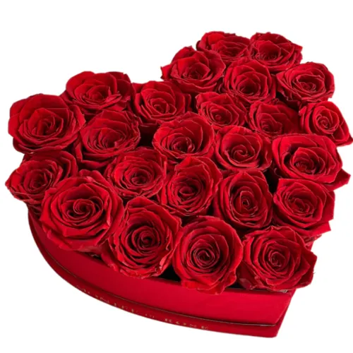 Heart Shaped Red Rose Arrangement