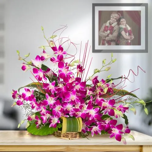 Charming Arrangement of Radiant Orchids