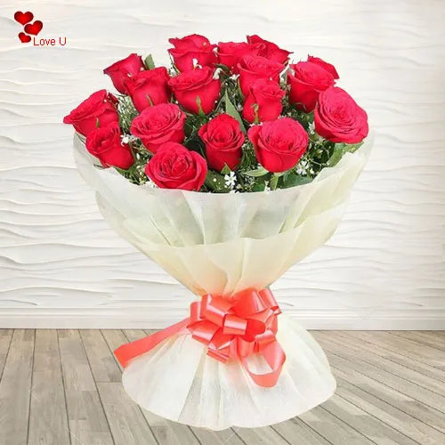 Deliver Dutch Roses Bouquet for V-Day