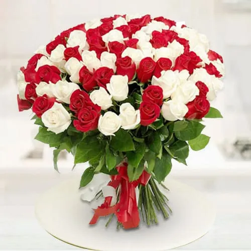 Sending beautiful lilies n roses bouquet with ferrero rocher chocolate box  to Pune, Same Day Delivery - PuneOnlineFlorists