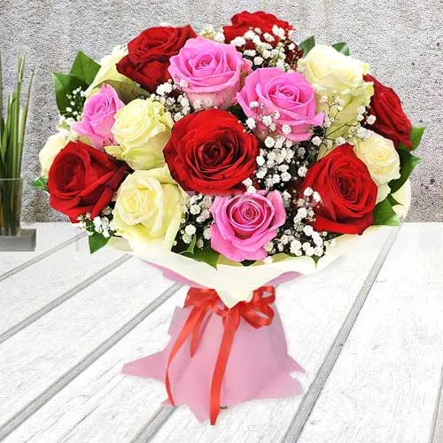 Buy Online Mixed Roses Bouquet