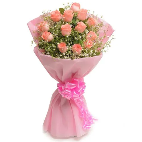 Fresh Pink Roses Bouquet