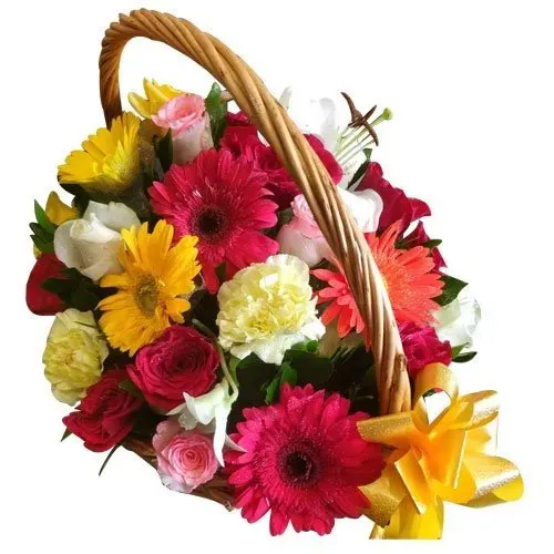 Premium Basket of Mixed Flowers