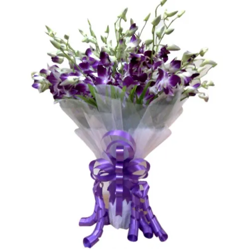 Amazing Bouquet of Blue Orchids