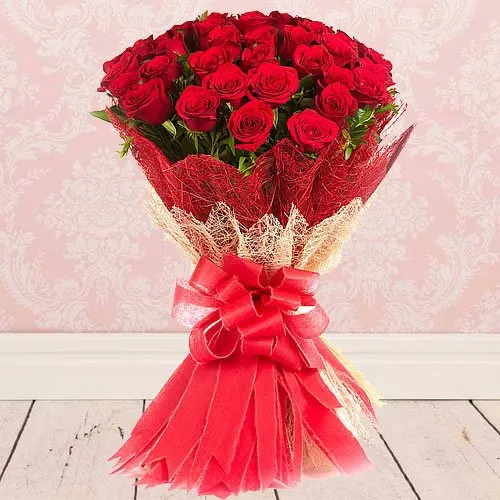 Stunning Red Roses Bouquet