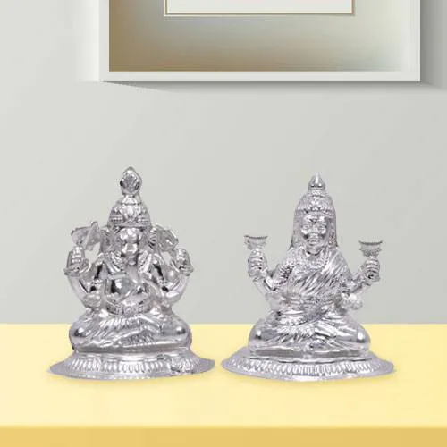 Exclusive Silver Laxmi Ganesha