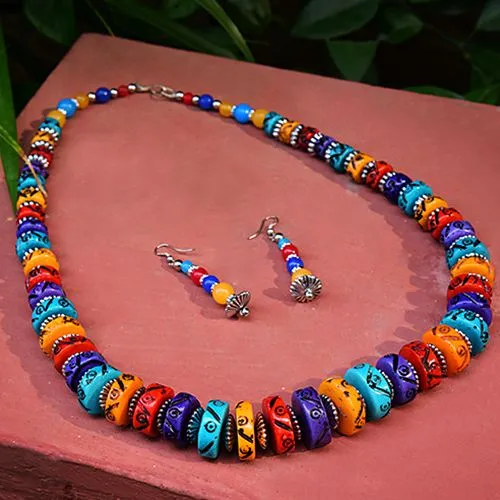 Vibrant Multicolour Necklace Set