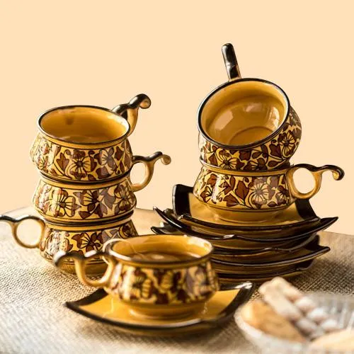 Superb 6pc Cup n 6pc Saucer Set from ExclusiveLane