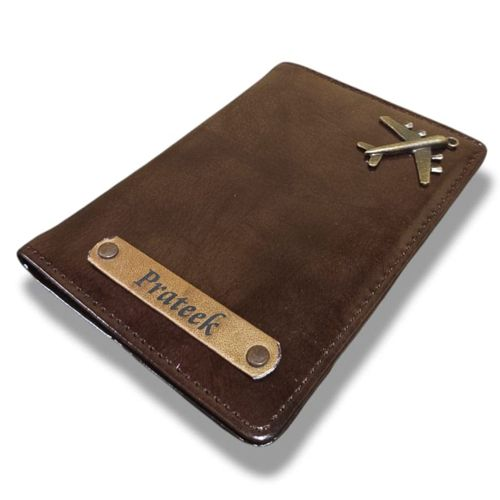 Personalized Premium Tan Passport Holder