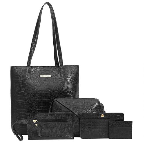 Stylish Vegan Leather Tote Bag Combo