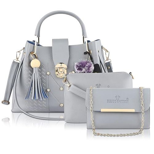 Trendy PU Leather Handbag Set for Women