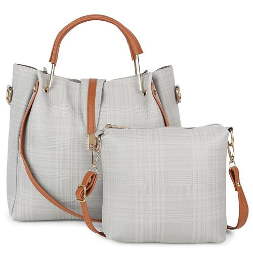 Elegant Grey Handbag Set for Women