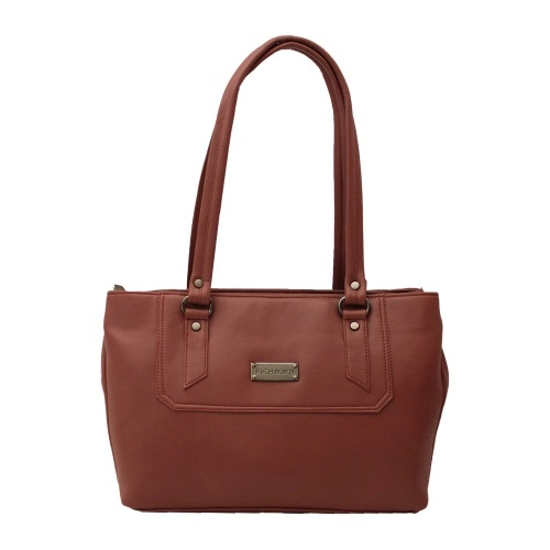 Ladies Vegan Leather Bag in Sophisticated Brown