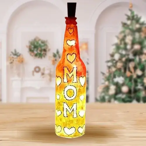 Glowing MOM Bottle Lamp